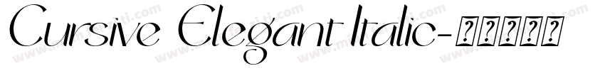 Cursive Elegant Italic字体转换
